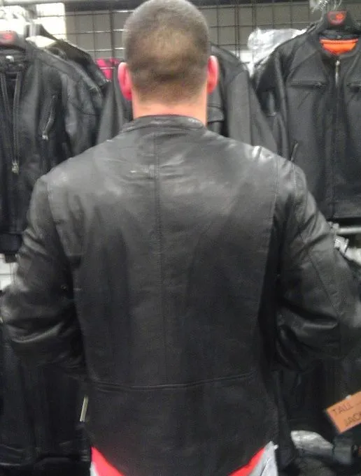 TALL LONG SLEEVE LEATHER JACKET