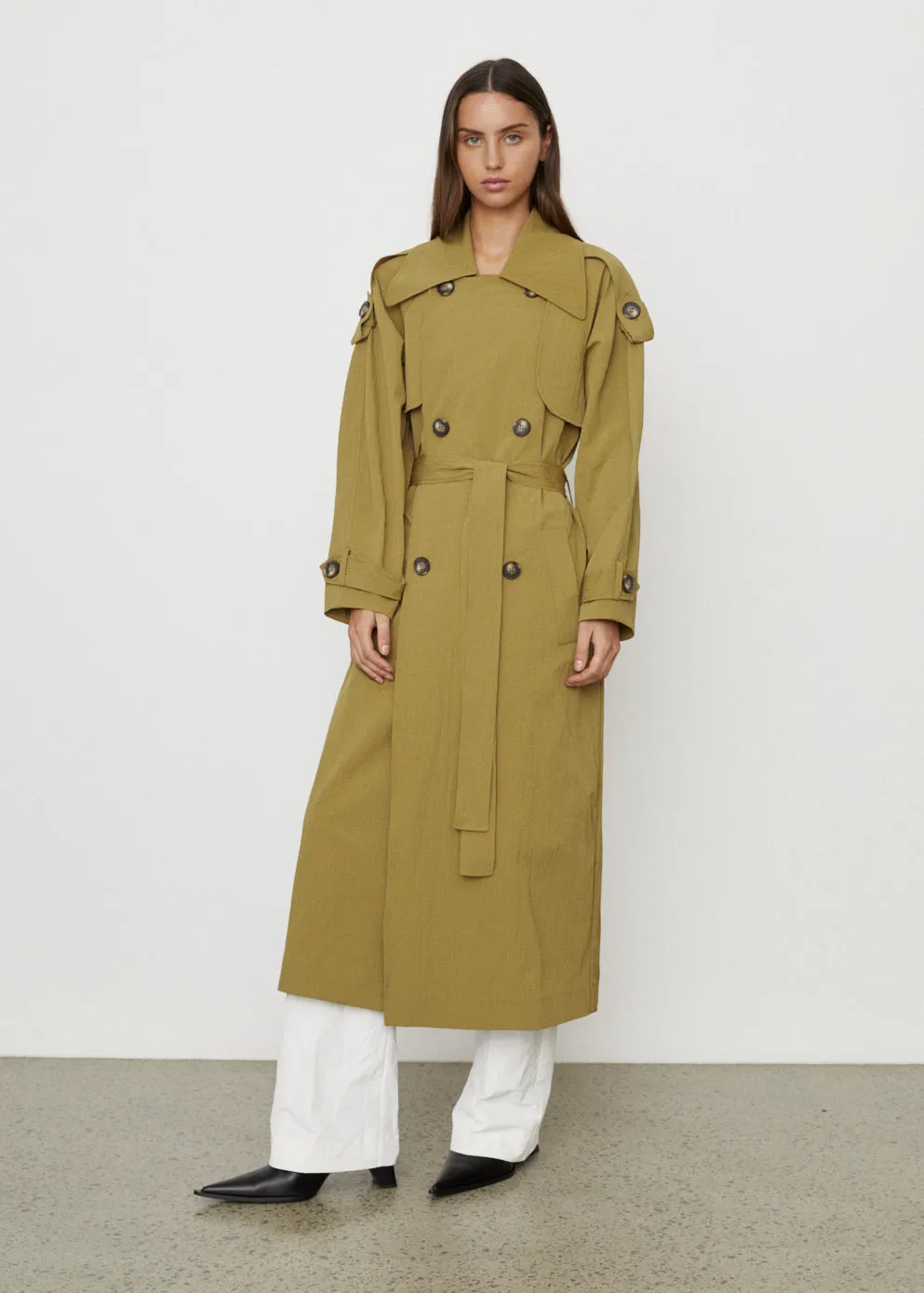 Textured Trench Coat