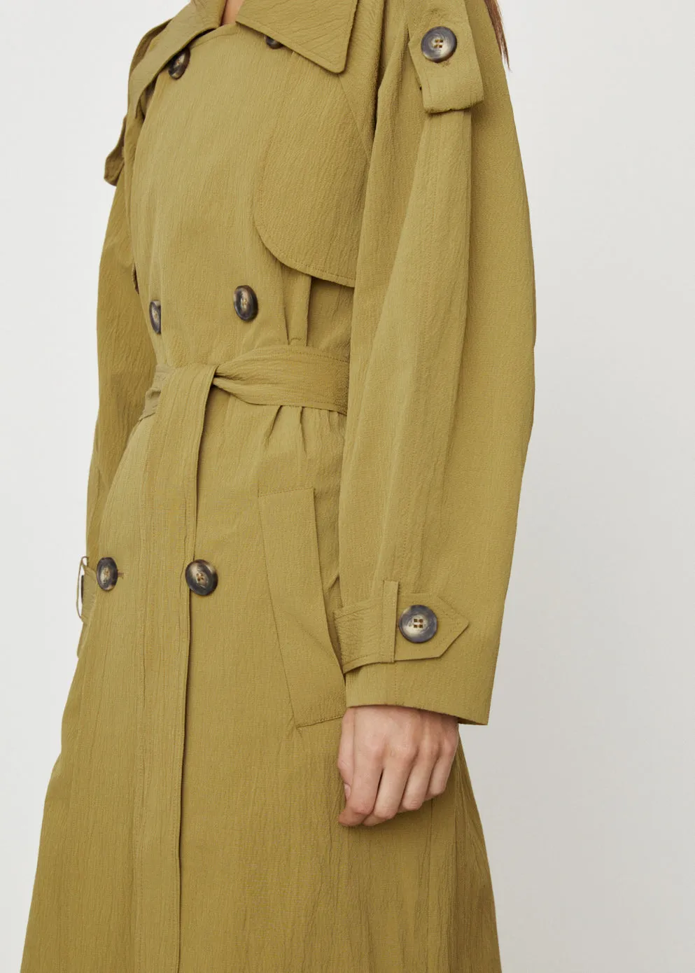 Textured Trench Coat