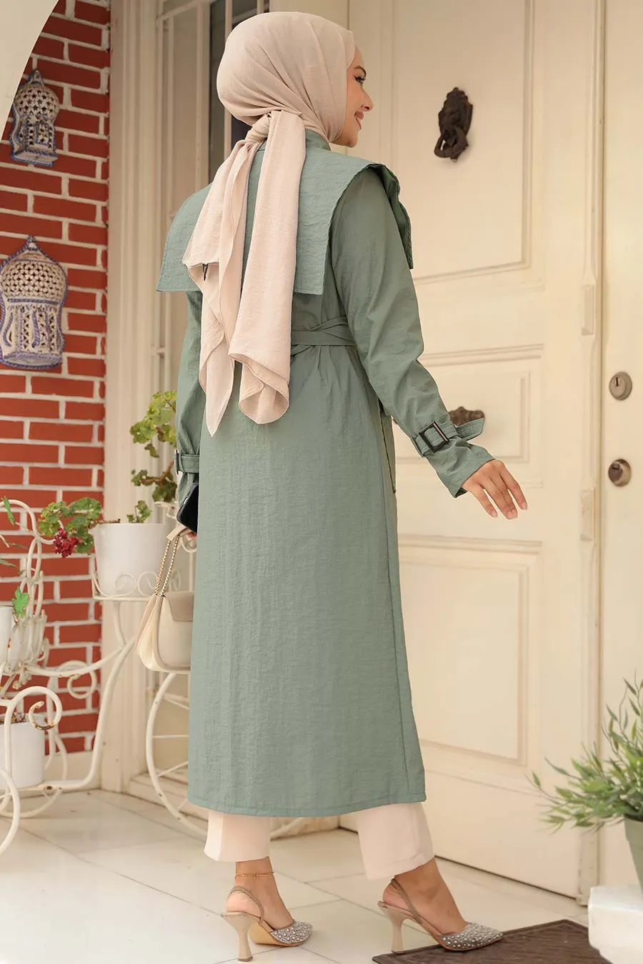 Elegant Molly Modest Full-Length Trench Coat