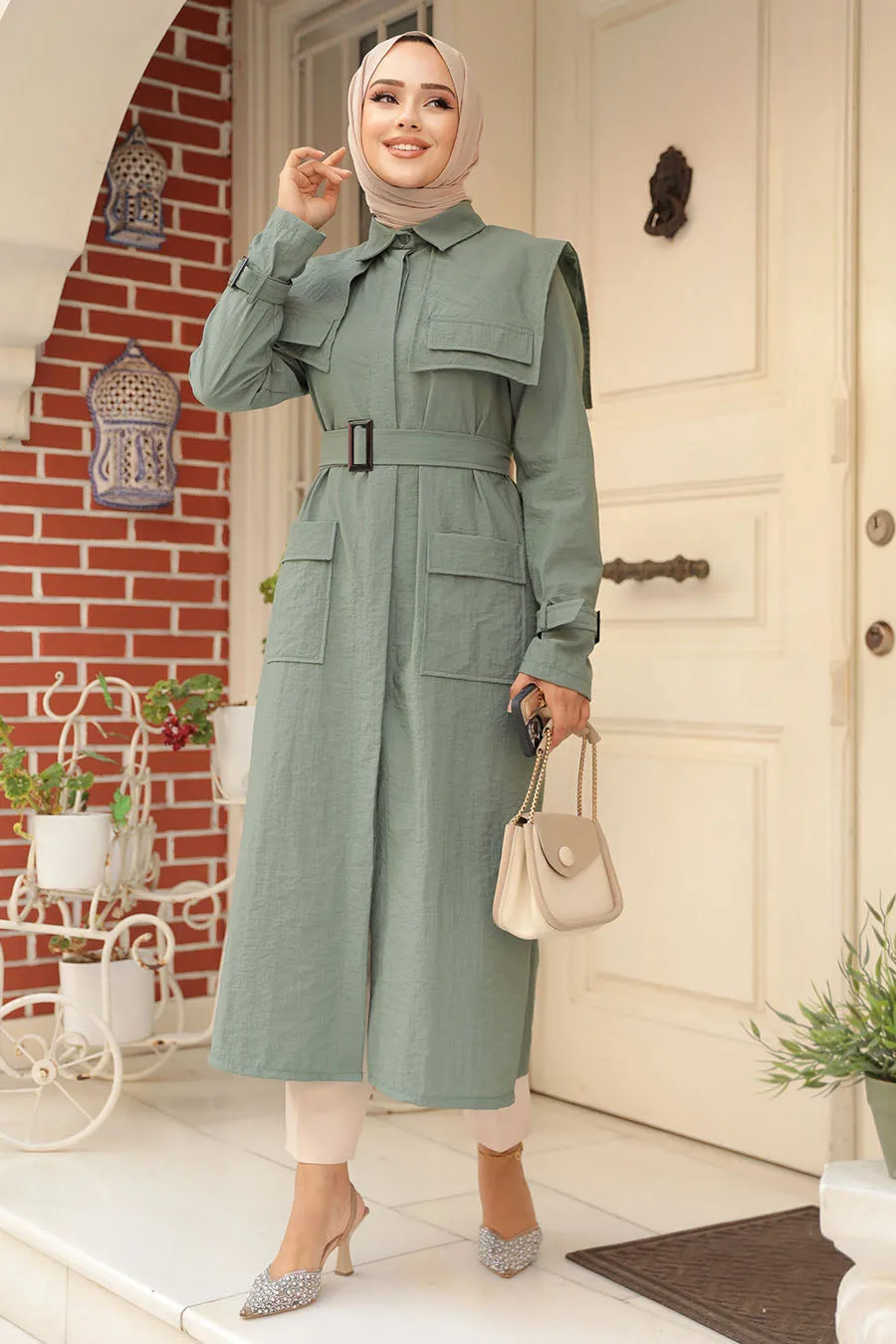 Elegant Molly Modest Full-Length Trench Coat