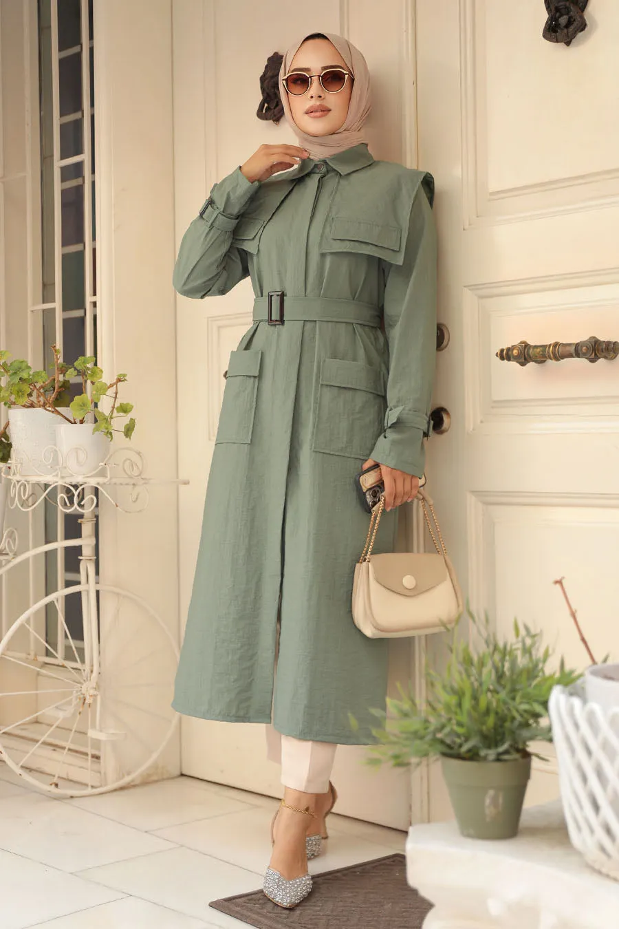 Elegant Molly Modest Full-Length Trench Coat