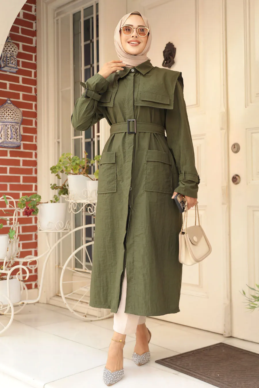 Elegant Molly Modest Full-Length Trench Coat