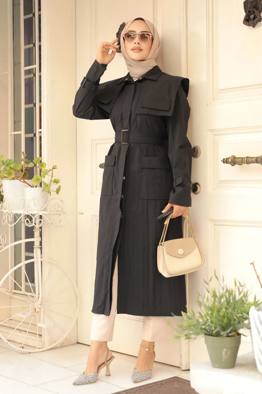 Elegant Molly Modest Full-Length Trench Coat