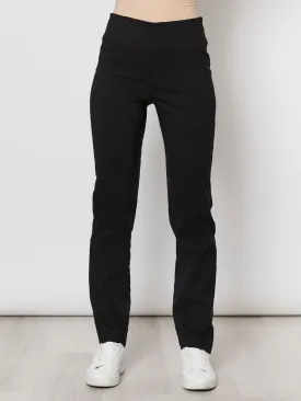 Trouser Leg Ponte Pant - Black