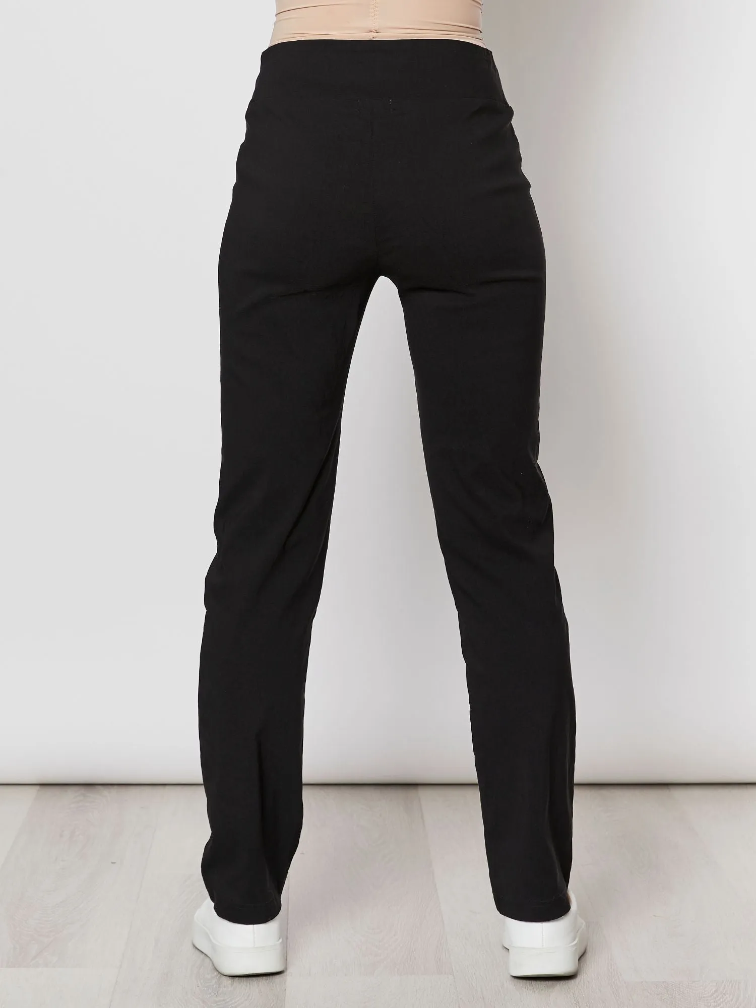 Trouser Leg Ponte Pant - Black