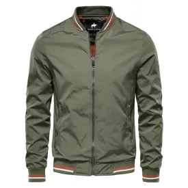 West Louis™ Bomber Baseball Solid Color Business Jacket