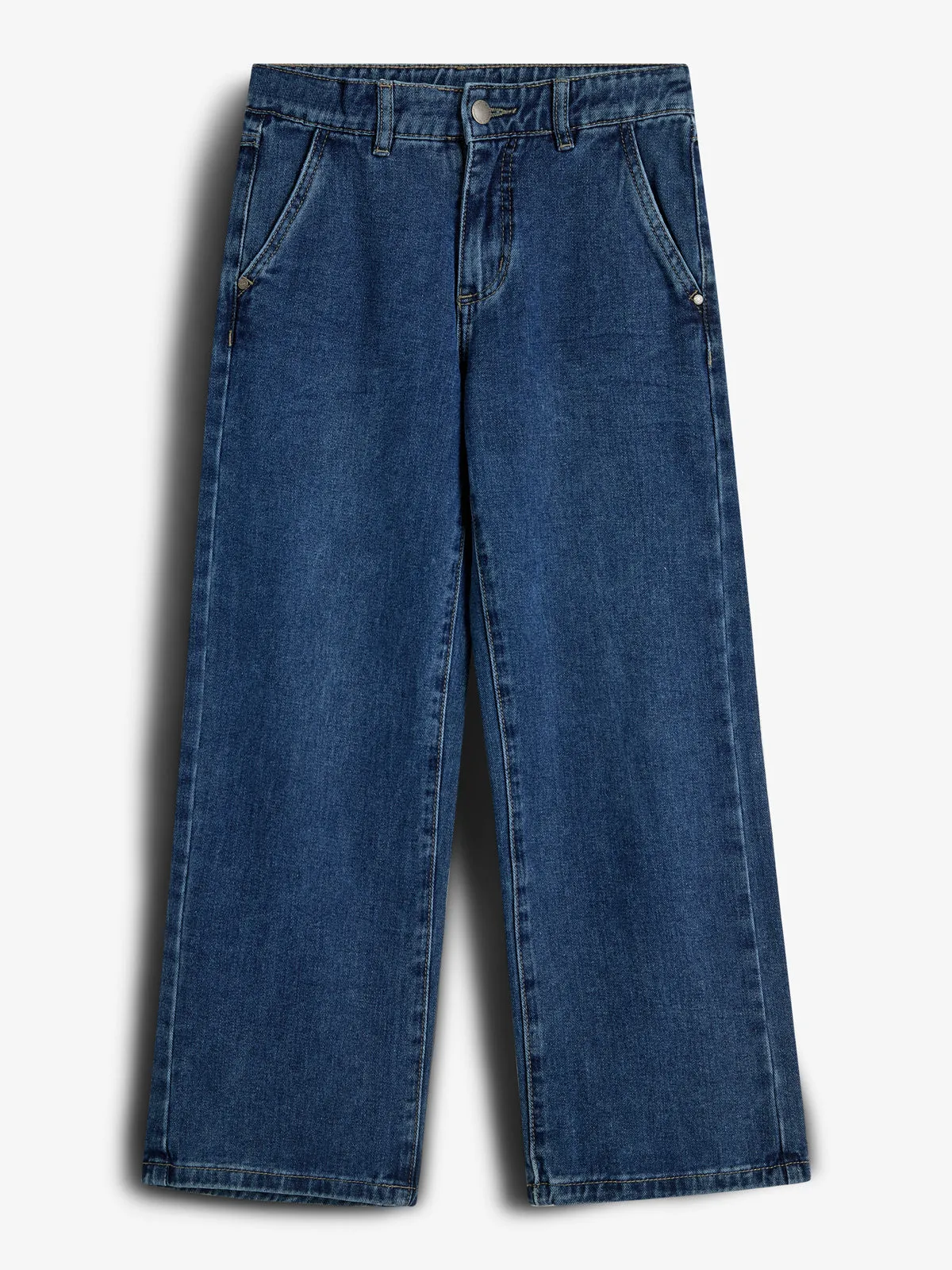 Wide Leg Jeans - Tween - Dark Blue Denim