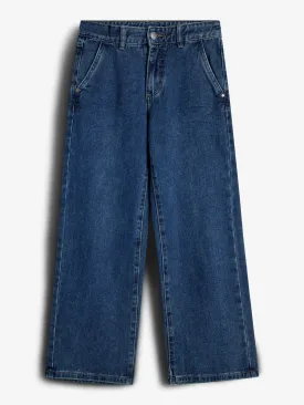 Wide Leg Jeans - Tween - Dark Blue Denim