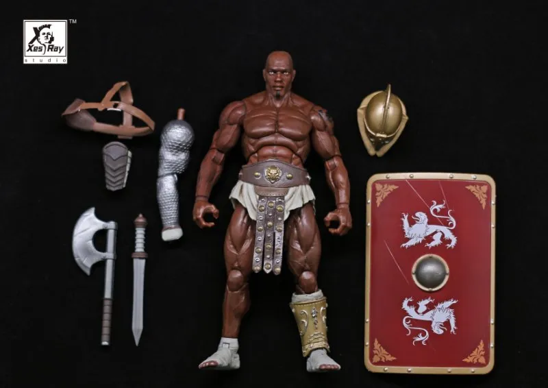 Xesray Studio Fight For Glory 7 inch action figure 1st wave  grand set Medocus The Reaper/Khnuba The Hyaena/Branthoc The Devil Fish