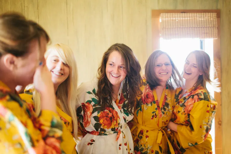 Yellow Bridesmaids Robes