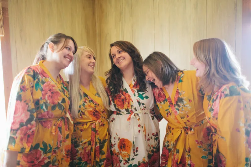 Yellow Bridesmaids Robes